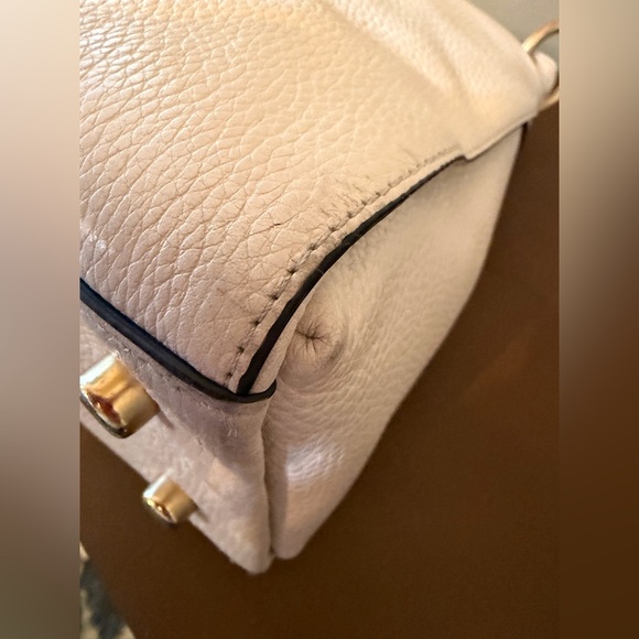 Coach Cream Mia Satchel with Animal Print Handles and Crossbody Strap - Picture 15 of 16